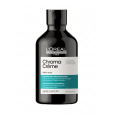 CHROMA CREME Шампунь-крем с зеленым пигментом для нейтрализации красного оттенка темных волос, 300 мл